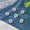 6Pcs 925 Sterling Silver Hollow Initial Beads STER-TA0001-53Q-6