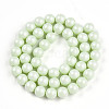 Baking Painted Pearlized Glass Pearl Bead Strands HY-N002-8mm-B02-3