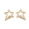 Brass Micro Pave Clear Cubic Zirconia Screw Carabiner Lock Charms X-ZIRC-L085-06G-2