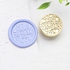 Golden Tone Wax Seal Brass Stamp Heads AJEW-U008-02G-24-1