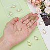 10Pcs Rhombus Glass Pendants FIND-BC0013-18-3