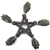 Resin Witch Broom Star Ornaments PW-WG28423-01-1