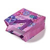 Mother's Day Theme Printed Flower Non-Woven Reusable Folding Gift Bags with Handle ABAG-F009-C02-3