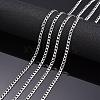 Tarnish Resistant 304 Stainless Steel Twisted Chains for Men's Necklace Making CHS-K001-86-3