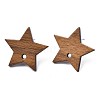 Walnut Wood Stud Earring Findings MAK-N032-050-3