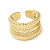 Brass Micro Pave Cubic Zirconia Open Cuff Ring RJEW-Q805-02G-2