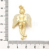 Rack Plating Brass Micro Pave Cubic Zirconia Pendants KK-L226-019G-3