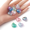 10Pcs 5 Colors Transparent Crackle Acrylic Beads MACR-YW0002-64-3