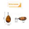 HOBBIESAY Teardrop Natural Tiger Eye Pendants G-HY0001-12-2