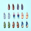 16Pcs 8 Styles Alloy Enamel Pendants FIND-FS0002-69-9