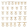 32Pcs 16 Styles Rack Plating Brass Toggle Clasps KK-KS0001-25-2