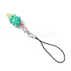 Glass Beaded Ice Cream Pendant Decorations HJEW-MZ00179-02-4