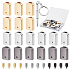 36 Sets 3 Color Alloy Cord Ends FIND-DC0004-64-1