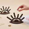2Pcs Sun Rise Shaped Wooden Ring Display Stands RDIS-FG0001-27-3