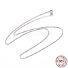 Anti-Tarnish Rhodium Plated 925 Sterling Silver Wheat Chains Necklace for Women STER-I021-07P-2