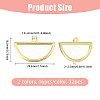 32Pcs 2 Colors Alloy Open Back Bezel Big Pendants FIND-CA0010-88-2