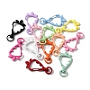 Spray Painted Carrot Alloy Spring Gate Rings PALLOY-R141-01-1