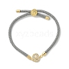 Adjustable Nylon Cord Bracelets X-BJEW-C096-01G-07-4