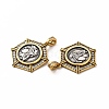 Rack Plating Eco-Friendly Brass Micro Pave Cubic Zirconia Pendants KK-K165-29-3