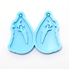 Teardrop with Lady Silicone Statue Pendant Molds DIY-WH0175-58-1