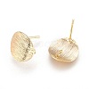 Drawbench Brass Stud Earring Findings X-KK-F738-41G-2
