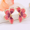 Zinc Alloy Enamel Stud Earrings for Women TW5605-1-1