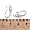 Brass Micro Pave Rectangle Cubic Zirconia Earring Hooks KK-U008-13P-3