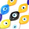 Handmade Eye Evil Lampwork Beads Strands LAMP-G168-07-1