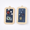 Epoxy Resin Pendants RESI-S365-67B-2