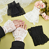 BENECREAT 4 Pairs 4 Style Lace Detachable Cuffs AJEW-BC0007-08-4