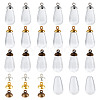 9Pcs 3 Styles Alloy Bead Cap Pendant Bails FIND-DR0001-20B-1