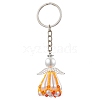 Glass Seed Bead with Acrylic Angel Keychain KEYC-MZ00026-02-1