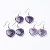 Natural Amethyst Dangle Earrings EJEW-E218-06P-2