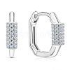 Geometric Silver Earrings with Zirconia MK1396-2-1