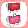 WADORN 2Pcs 2 Colors Purse Multifunctional Organizer Insert FIND-WR0010-69B-2