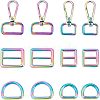 SUPERFINDINGS 12Pcs Zinc Alloy Adjustable Buckle& Swivel Clasps FIND-FH0003-62-1