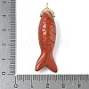 Natural Red Jasper Carved Pendants G-P599-07G-05-3