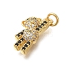 Rack Plating Brass Micro Pave Cubic Zirconia Pendants ZIRC-F142-04G-2