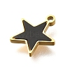 304 Stainless Steel Star Pendants STAS-Q348-19G-2