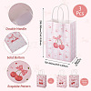 9Pcs 3 Styles Paper Cherry Printed Carry Storage Tote Bags ABAG-TA0001-99-3