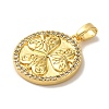 Rack Plating Brass Micro Pave Cubic Zirconia Pendants KK-U027-39G-2