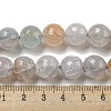 Faceted Natural Dragon Veins Agate Beads Strands G-F447-12mm-I02-5