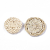 Handmade Reed Cane/Rattan Woven Beads X-WOVE-T006-020-2