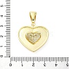 Brass Micro Pave Clear Cubic Zirconia Pendants KK-S510-31G-03-3