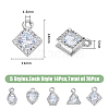 SUPERFINDINGS 70Pcs 5 Styles Alloy Charms ZIRC-FH0001-44-2