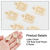 ARRICRAFT 6Pcs 6 Style Brass Pendants KK-AR0003-66-4