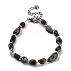 Natural Bloodstone Beaded Bracelets for Women G-P563-07P-16-4