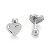 Tarnish Resistant 201 Stainless Steel Barbell Cartilage Earrings EJEW-R147-38-1