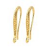 Brass Earring Hooks EJEW-R025-14G-1