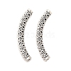 Tibetan Style Alloy Hollow Coin Curved Tube Beads FIND-Z063-33AS-1